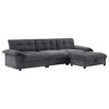 YOOCOZZ Upholstered Sectional Sofa with Armrest Storage, Cup Holder, Charging Ports and Movable Storage Ottoman - 2 of 4