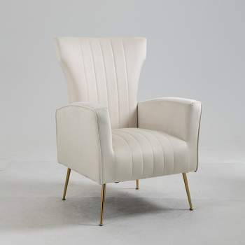 Kayla Velvet Upholstered Wingback Chair - Carolina Chair & Table