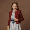 Hope & Henry Girls'  Milano Ruffle Shoulder Cardigan, Kids - 2 of 4