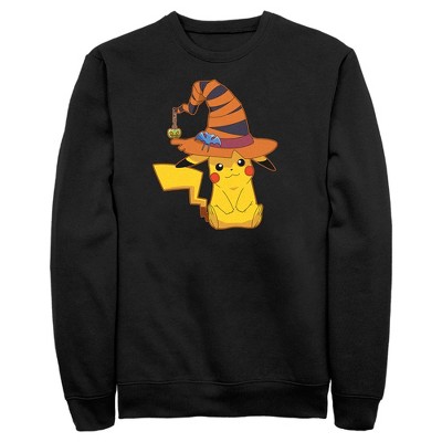 Men s Pokemon Halloween Pikachu Witch Sweatshirt Target