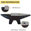 Single Horn Anvil, Cast Iron Anvil Blacksmith Withstands Heavy Blows, Jewelers Metalsmith Tools and Equipment - 3 of 4