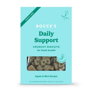 Bocce's Bakery Breath Aid Functional Dental with Apple and Peppermint Flavor Dog Treats - 12oz - 1 of 3