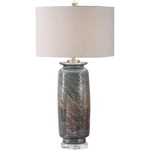 Uttermost Olesya 30 1/4" Ocean Blue and Bronze Glass Vase Table Lamp - 1 of 1