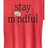 Women's - Instant Message - Stay Mindful Flower Short Sleeve Graphic T-Shirt - 2 of 4