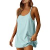 Women Athletic Dress Summer Tennis Workout Active Sports Mini Romper Dress Built In Shorts Travel Vacation Clothes - 2 of 4