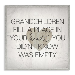 Stupell Industries Heartwarming Grandchildren Phrase, 12" x 12" - 1 of 4
