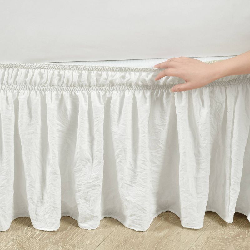 Ruched Ruffle Elastic Easy Wrap Around Bedskirt - Lush Décor, 3 of 8
