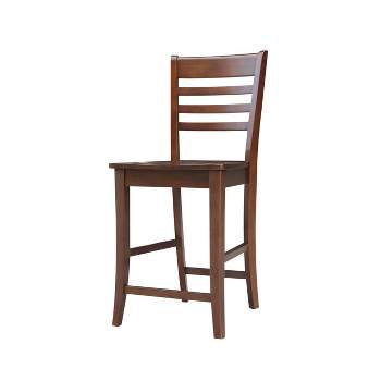 Counter Height Barstool Roma Solid Wood Espresso - International Concepts
