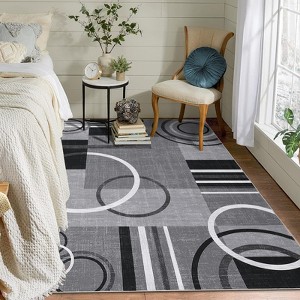 coucheta Geometric Abstract Washable Area Rug Living Room Rugs Non-Slip Soft Ultra-Thin Modern Throw Carpet - 1 of 4