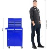 5-Drawer Rolling Tool Chest, 2-in-1 Tool Box Organizer with Lockable Wheels Garage Workshop Tool Storage Cabinet - 3 of 4