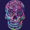 Junior's Design By Humans Halloween Sugar Skull By honeytree T-Shirt - 2 of 3