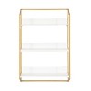 Kate and Laurel Hylton Rectangle MDF Accent Shelf, 18x28x7, Gold and White - 4 of 4