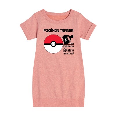 - Pokémon - Pokeball Trainer Graphic Short Sleeve Fleece Dress