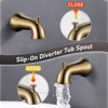 WOWOW Single Handle 1-Spray Tub and Shower Faucet 1.8 GPM with Brass Rough-in. Valve Included in Brushed Gold - 3 of 4