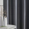 HLC.ME Jefferson Faux Silk Semi Sheer Light Filtering Microfiber Lined Grommet Lightweight Window Curtains, 2 Panels - 4 of 4