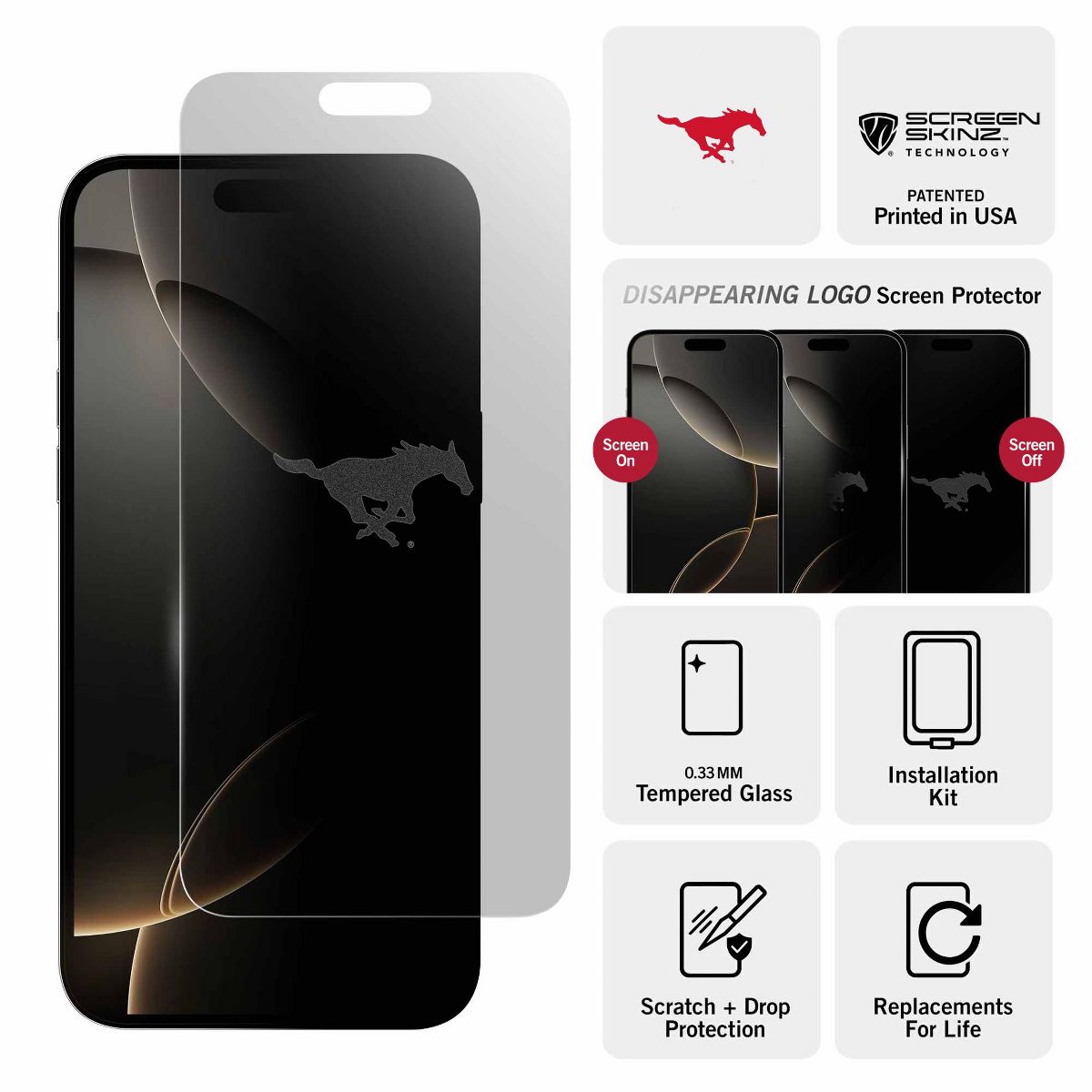 Screen Skinz Southern Methodist University Clear Screen Protector - thumbnail 3