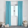 Bacati - Pin Dots Aqua Window Curtain Panel - 3 of 4