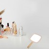 Unique Bargains Square Portable Handheld Wood Handle Vanity Cosmetic Makeup Mirror 1 Pc - 2 of 4