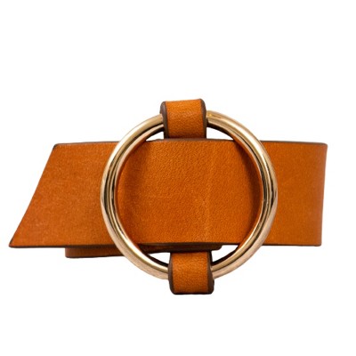 Tan Cuff Bracelet Genuine Leather