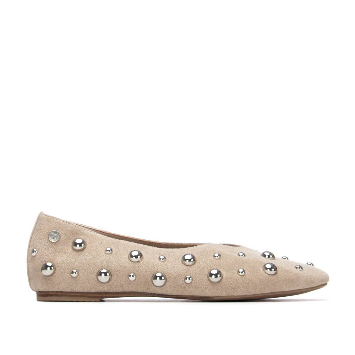 Обувь XTI Women's Suede Studded Ballet Flats 145283 Taupe 6 — фото 2