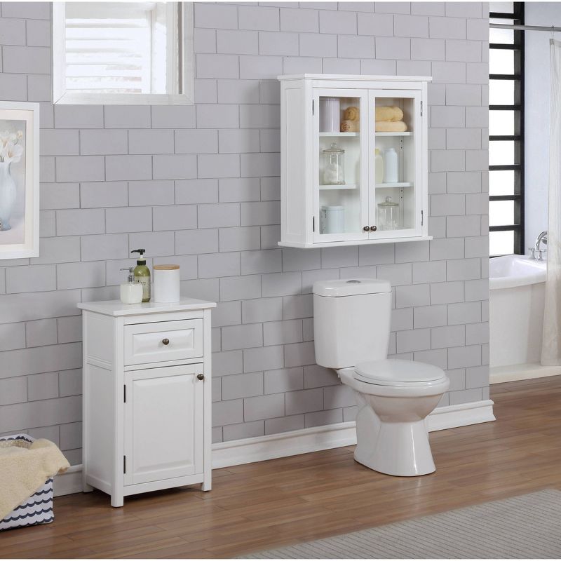29"x27" Dorset Wall Mounted Bath Storage Cabinet White - Alaterre Furniture, 4 of 9