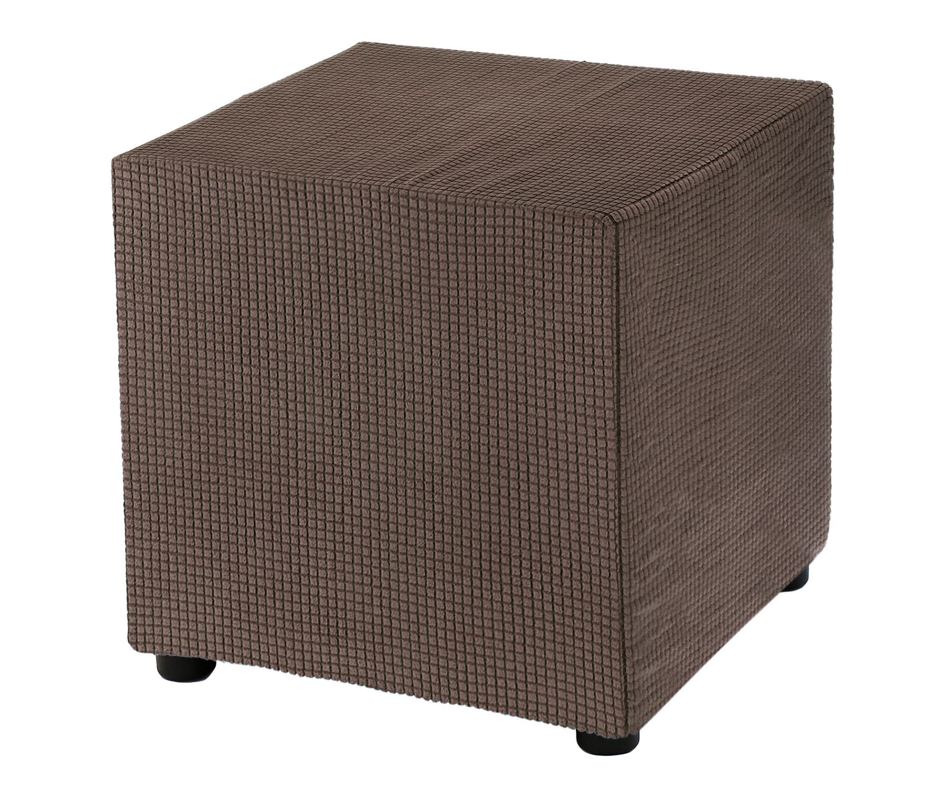 Unique Bargains Polyester Washable Stretch Thick Stool Protective Covers Brown