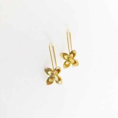 Sanctuary Project Magnolia Flower Earrings Gold