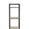 INFURNIC Decorative Bookshelf 4 Tier Rectangular Storage Shelf with Metal Frame and Wooden Shelves, Gray, 14"*26"*49" - 4 of 4