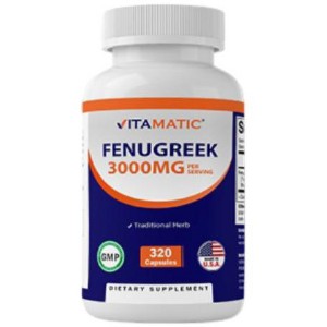 Fenugreek Capsules 3000mg - 320 Vegetarian Capsules - 1 of 4
