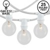 Novelty Lights 25 Feet Heavy Duty Light Strings and Sets with 25 In-Line E12 Sockets, White Wire PVC Stringer, 12" Spacing, End-To-End Connectable - 2 of 4