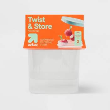 Twist & Store Large Round Food Storage Containers - 22 fl oz/2ct - up & up™