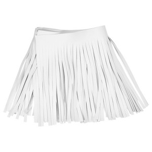 Unique Bargains DIY Craft Sewing PU Leather Sewing Tassel Fringe Trim 1 Yard - 1 of 4