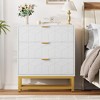 Whizmax Modern Dresser w/ Metal Legs & Wide Drawers - Large Storage Chest for Bedroom, Living Room - 3 of 4