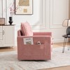 Lyngins Modern 360° Swivel Accent Chair, Soft Chenille Fabric Swivel Barrel Chair with Dual Side Pockets, Thick Padded Arm Chair/Single Sofa Chair - 4 of 4
