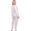 Women's Plus Size 2 Piece Lounge Set - White Mark - 3 of 3
