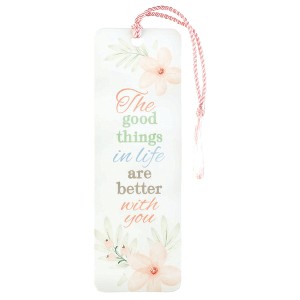 Dicksons The Good Things in Life are Better with You White 6 x 2 Paper and Tassel Tassel Decoration Bookmark Pack of 12 - 1 of 2