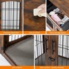 Garvee ElfinAura 40" Heavy Duty Dog Crate Furniture with Double Doors, Removable Tray & Storage Drawers - 4 of 4