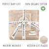 Luxury Organic Cotton Baby Swaddle Receiving Blanket + Hat Gift Set for Newborns and Infant Boys and Girls - 3 of 4