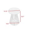 Sapphtopaz Modern Coffee Table Nordic Style Coffee Bar Round End Table with Solid Wood Hollowed-Out Base for Living Room, Bedroom - 4 of 4