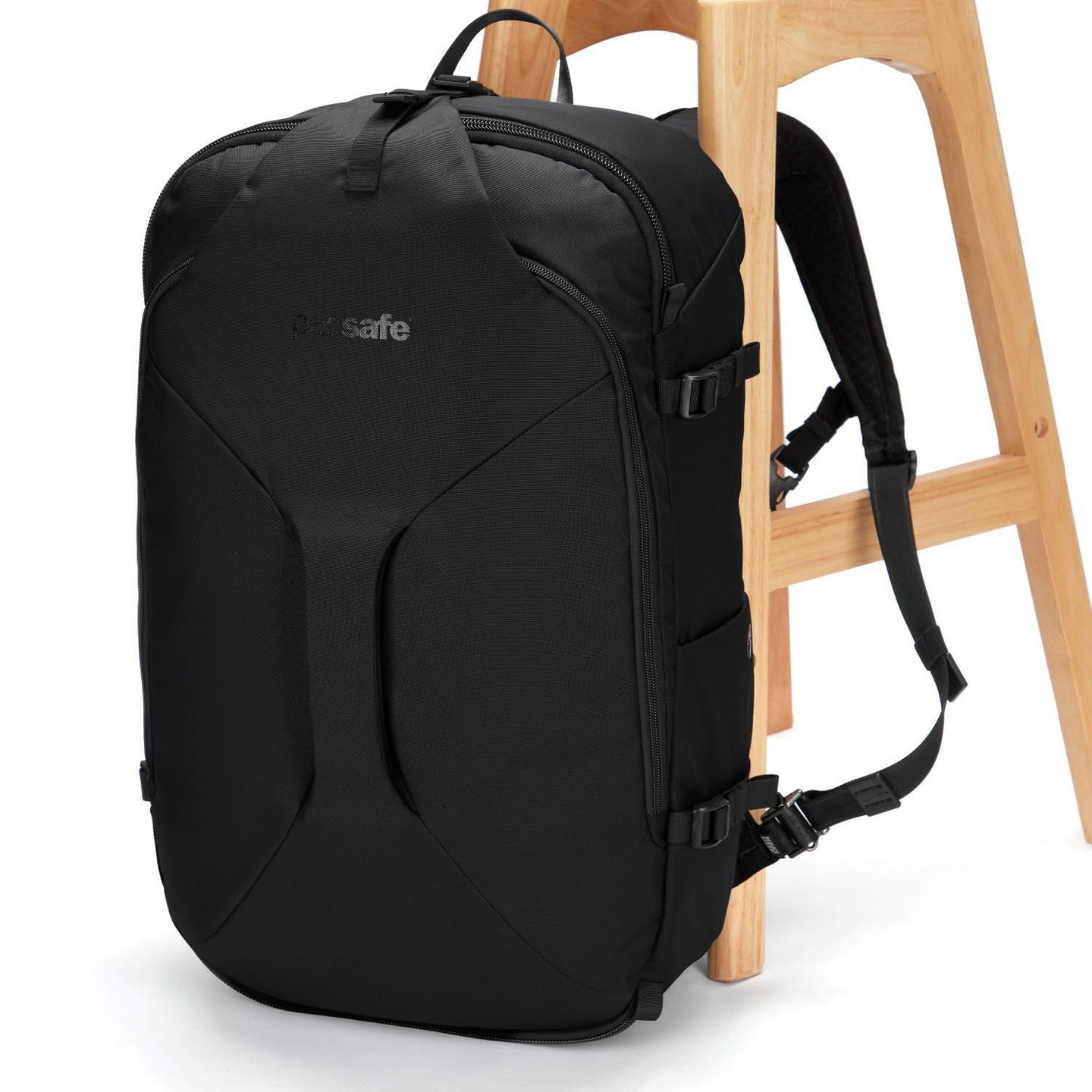 Рюкзак Pacsafe EXP45 Carry-on Travel Pack, Black, цвет: Чёрный — фото 4