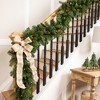 Northlight Pre-Lit Flocked Mixed Pine and Pine Cones Artificial Christmas Garland - 9' x 14" - Clear Lights - 3 of 4