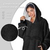 Ultra Long Fleece Blanket Hoodie Sweatshirt for Mens Womens, Full Body Warm Fuzzy Cozy Lounging Pullover, Adult Wearable Blanket, Gift - Catalonia - 4 of 4