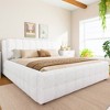 GDFStudio Salome King Size Upholstered Platform Bed with Headboard and Berber Fleece Frame - 2 of 4