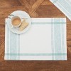 C&F Home Rose Trellis Jacquard Sea Glass Cotton Woven Placemats Set of 6, 13" x 19" - 2 of 3