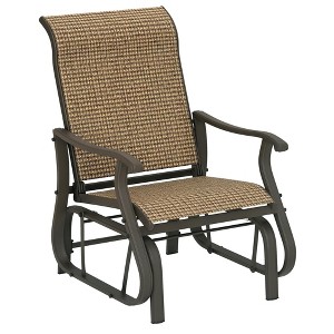Outsunny Outdoor Swing Glider Chair, Patio Mesh Rocking Chair with Steel Frame for Backyard, Garden, and Porch - 1 of 4