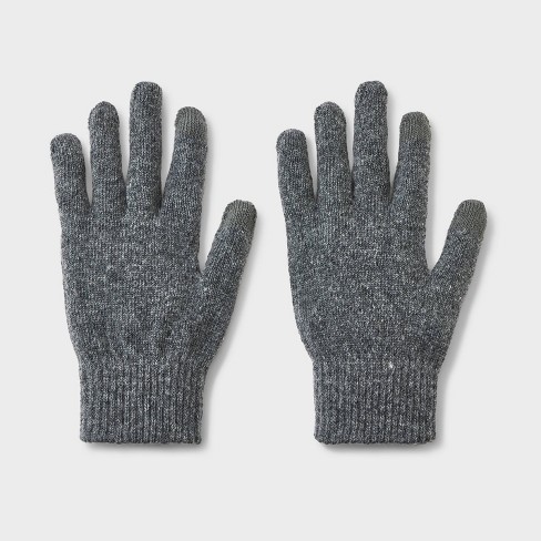 Gray Gloves Knit Touch Fable™ - Tech Target Wild Charcoal :