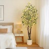 Artificial Eucalyptus Tree Indoor, Fake Plant with White Planter, 50 Lights - 4 of 4