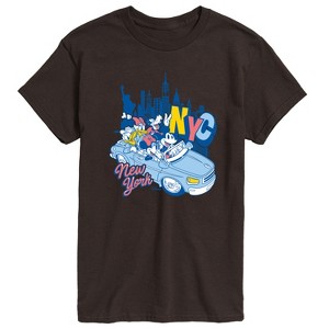 Men's - Disney - Mickey And Minnie Nyc Short Sleeve Graphic T-Shirt - 1 of 3