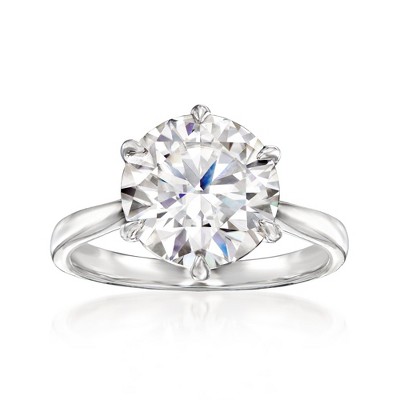 Ross-Simons 4.00 Carat Moissanite Solitaire Ring in Sterling Silver