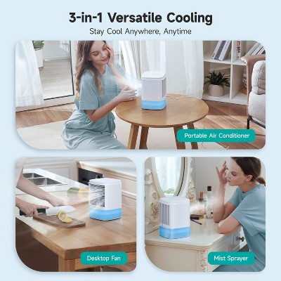 HiCOZY White and Blue Portable Air Cooler with Humidifier